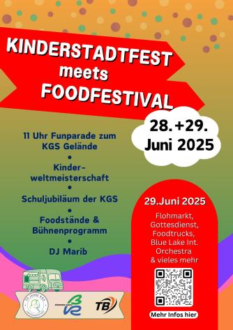 Plakat Kinderstadtfest meets Foodfestival